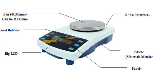 Otomatik Kalibrasyon 6kg 0.1g Elektronik Denge Ölçeği
