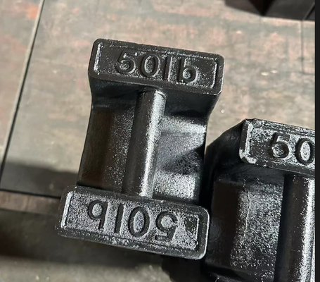 Standart dökme demir test ağırlıkları 25lb,50lb dikdörtgen ağırlık asansör yük bloğu kalibrasyon ağırlığı