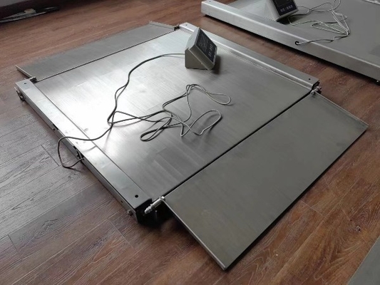 Kum püskürtme işlemi 304 paslanmaz çelik özelleştirilebilir 1.2x1.2m 3 ton platform zemin ölçeği