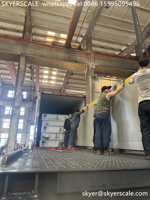 Endüstriyel Elektronik Ağırlık Köprüsü Üreticileri 3 metre genişliğinde 18 metre uzunluğunda Ağırlık Köprüsü 120 tonluk kamyon ağırlık ölçeği