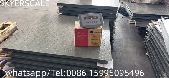 Karbon Çelik Platformu Zemin Ağırlık Ölçeği 1.22x1.22m 3t ve XK315A1X ağırlık göstergesi