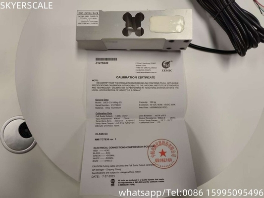 Zemic L6E3 100 kg endüstriyel terezileri için sensör yük hücresi