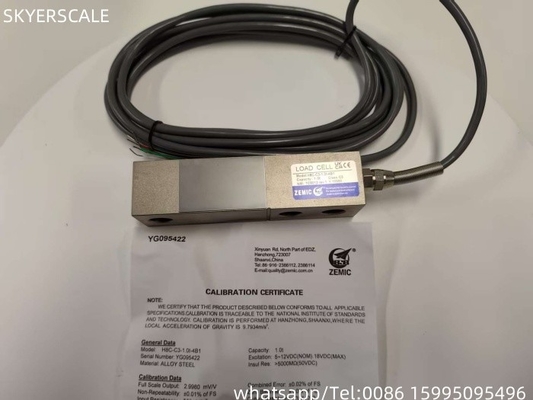 ZEMIC H8C 1 Ton C3 Sınıfı Kısaltma Kütesi Yük Hücresinin Değiştiricisi OIML NETP Ölçü Sensörü