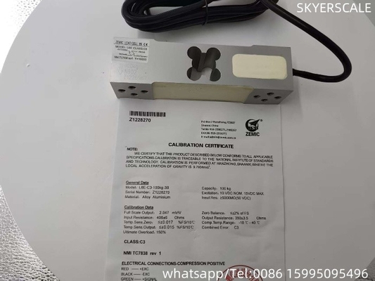 Zemic L6E 100 kg OIML, banka tartısı için onaylanmıştır