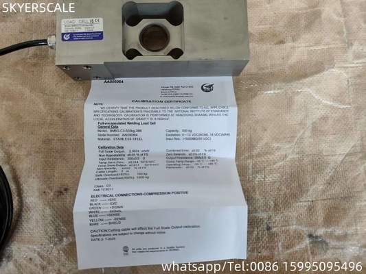 BM6G 500kg Yük Hücresi ZEMIC Tek Noktalı Sensör OIML Elektronik Ağırlık Ölçüsü için Kabul Edildi