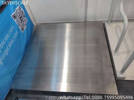 Ağır Güçlü Elektronik 304 Tam Paslanmaz Çelik Platform Yer Skala 1.2x1.2m 3 Ton