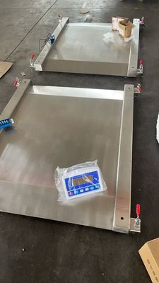 Ağır Güçlü Elektronik 304 Tam Paslanmaz Çelik Platform Yer Skala 1.2x1.2m 3 Ton