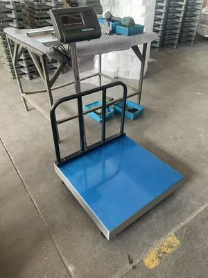 Ağır Görevli Platform Ağırlık Ölçüsü Elektronik Dijital Ağırlık Ölçüleri 500x500mm 300Kg Backrail ile