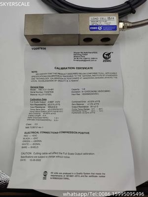 Zemic H8C-C3-1T Tek Noktalı Kesme Kirişli Yük Hücresi 1000KG Kuvvet Sensörü Kantarlar İçin