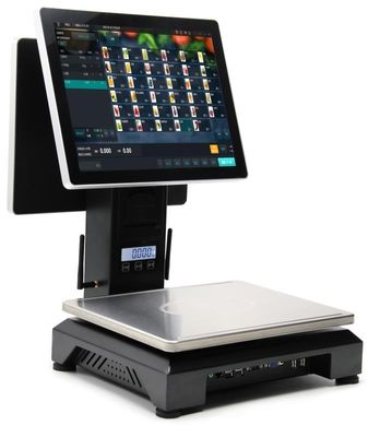 Tartım fonksiyonlu 15.1 inç LCD dokunmatik ekranlı bilgisayar kasası